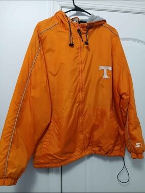 University T Logo Orange Hooded Jacket
